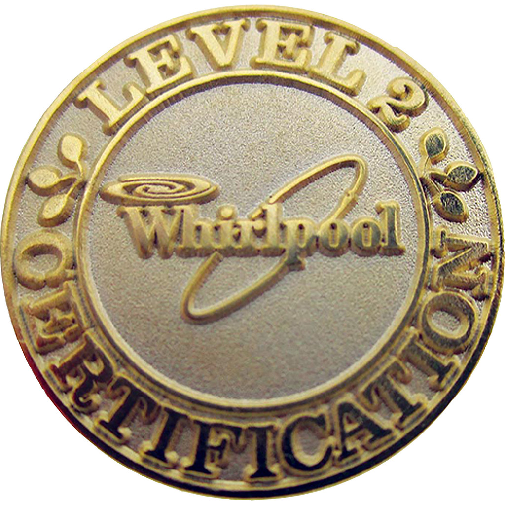 Diestruck Sandblasted Lapel Pins: Copper/Brass 1" W X 1" H:Copper/Brass 1" W x 1" H