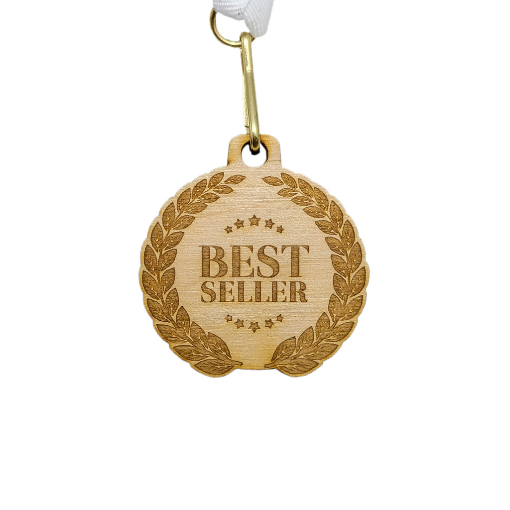 Wood Medals: 2" W X 2" H:2" W x 2" H