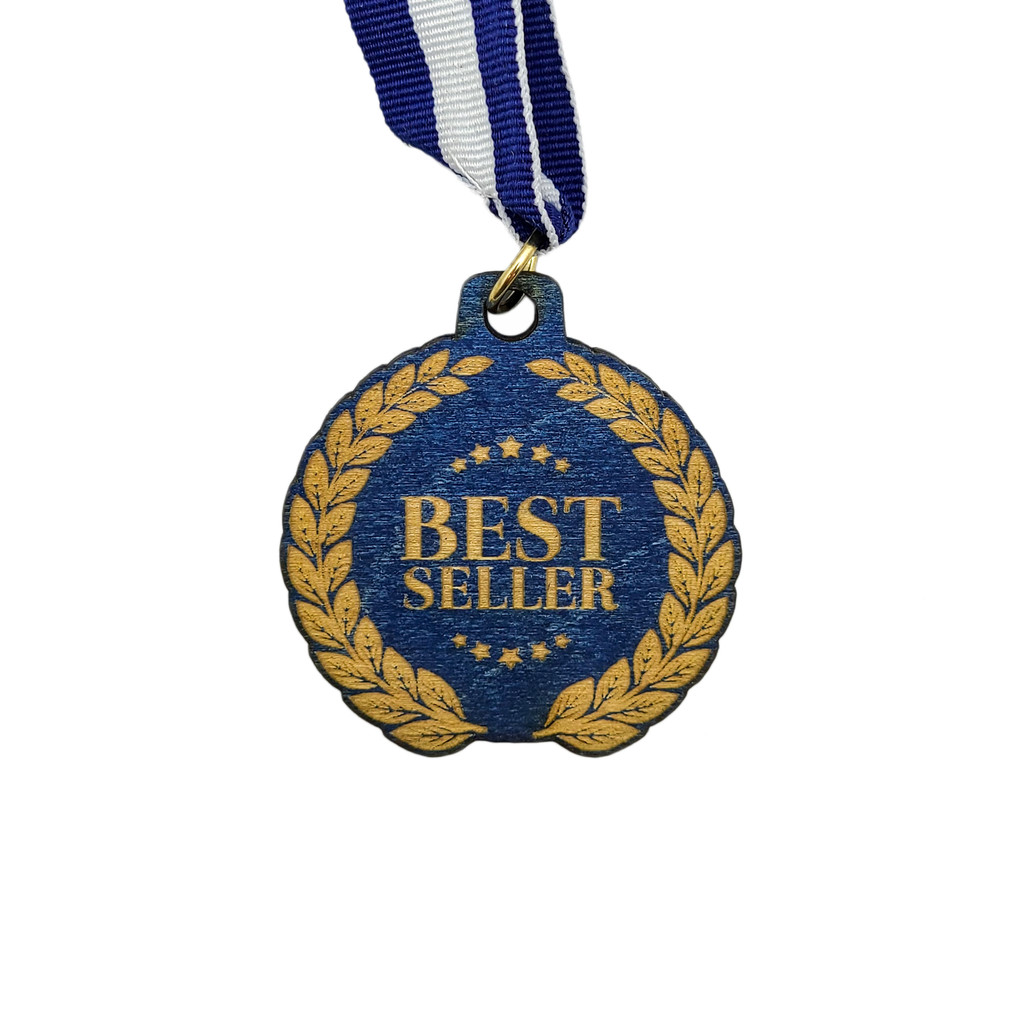 Wood Medals: 2" W X 2" H:2" W x 2" H