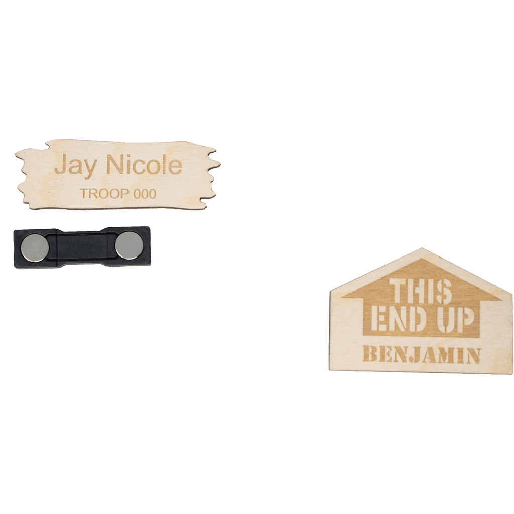 Wood Name Tags
