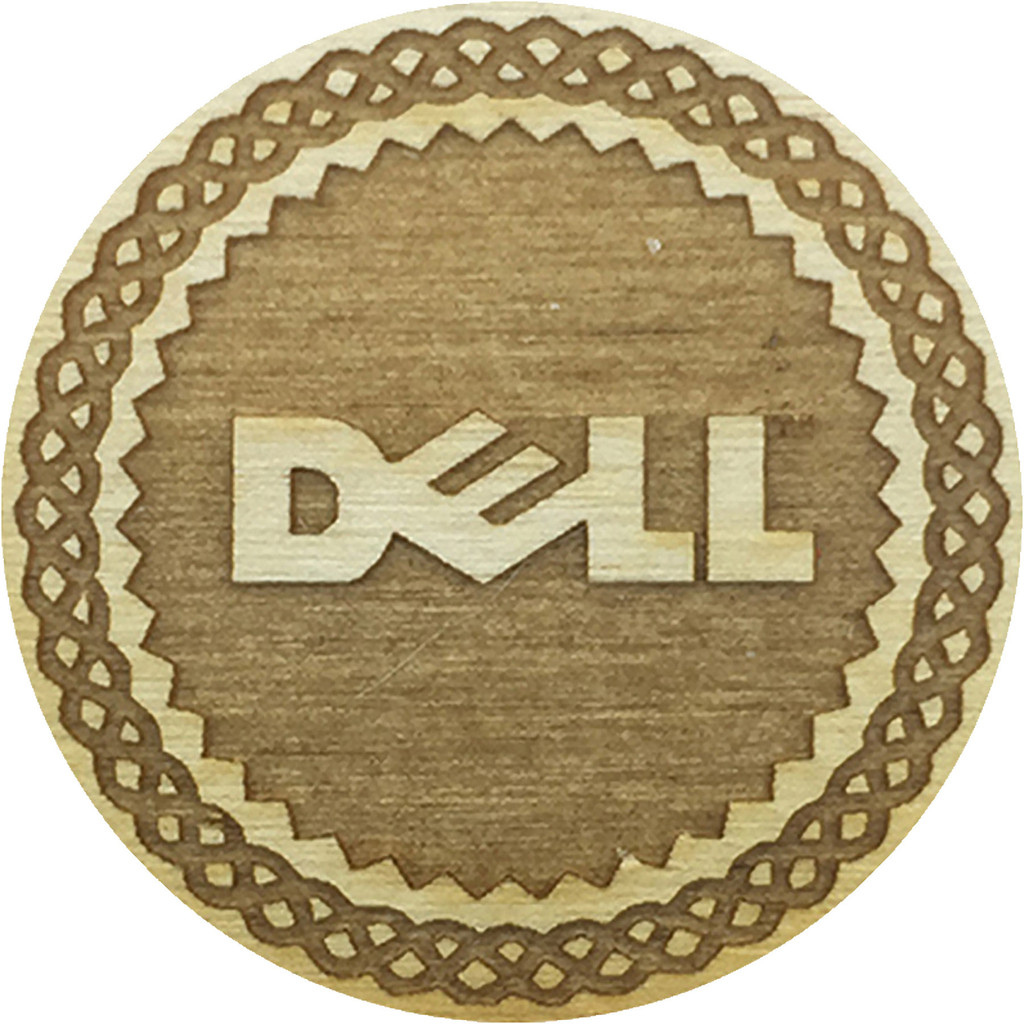 Wood Poker Chips: 1 Side Imprint:1 Side Imprint