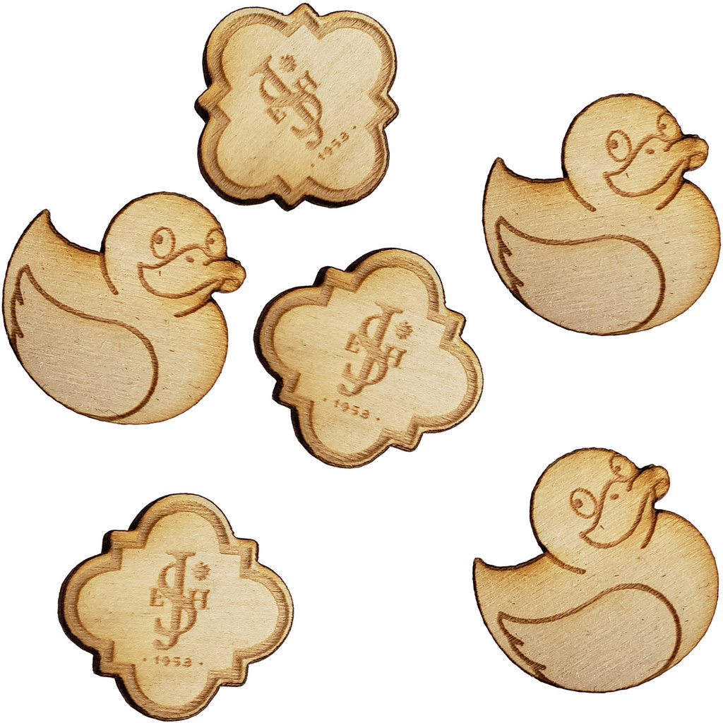 Wood Lapel Pins: 3/4" W X 3/4" H:3/4" W x 3/4" H