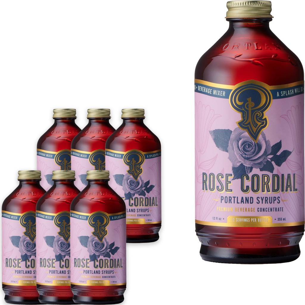 Portland Soda Works Rose Cordial: 6 Pack