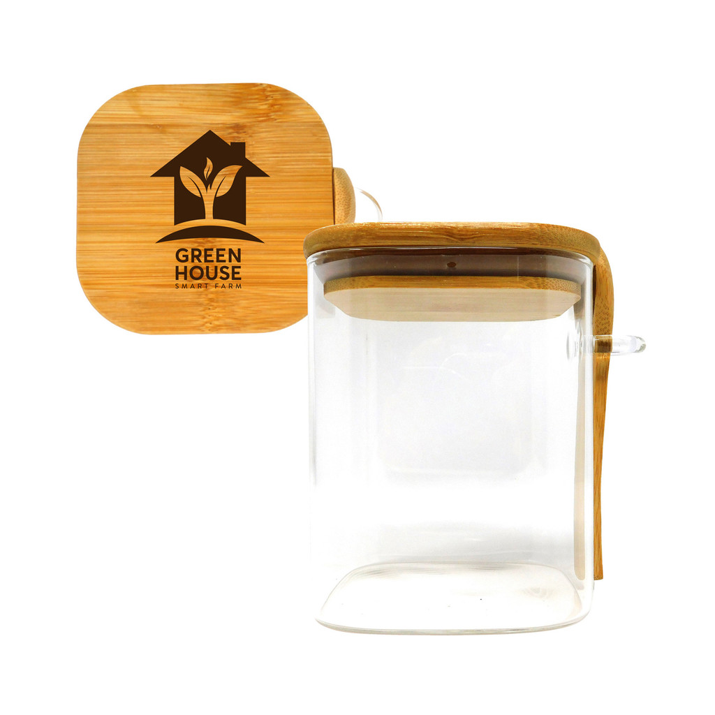 Chun Glass & Bamboo Storage Container