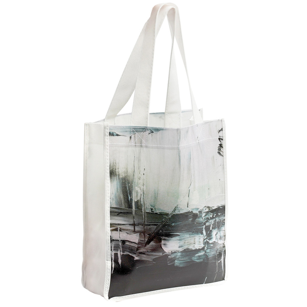 Laminated Non Woven Sublimated Tote Bag: 8" X 10" X 4":8" x 10" x 4"