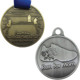 Diestruck Antiqued Medals: 2" Dia:2" DIA