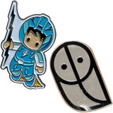 Diestruck Soft Enamel Lapel Pins: 1" W X 1" H:1" W x 1" H