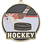 Stock Gold Enamel Sports Medals: Hockey:Hockey