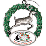 Digistock 3D Ornaments: Reindeer & Wreath:Reindeer & Wreath