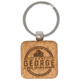 Wood Keychains: Square:Square
