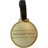 Wood Golf Bag Tags: 2" H X 2" W:2" H x 2" W