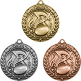 Stock Small Academic & Sports Laurel Medals: Music:Music