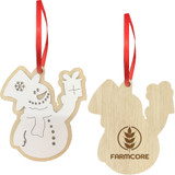 Layered Wood Ornament: Snowman:Snowman