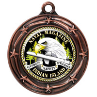 Digistock Medals: Shooting Star Border With 1 1/4" Dia Inser:Shooting Star Border with 1 1/4" DIA Insert