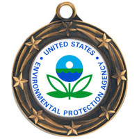 Digistock Medals: Shooting Star Border With 1 1/4" Dia Inser:Shooting Star Border with 1 1/4" DIA Insert