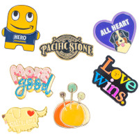 Diestruck Soft Enamel Lapel Pins: 1 1/4" W X 1 1/4" H:1 1/4" W x 1 1/4" H