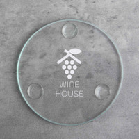 Round Glass Coasters: Single:Single