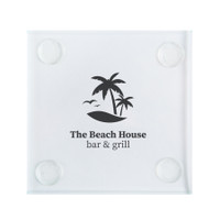 Square Glass Coasters: Single:Single