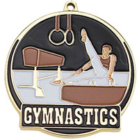 Stock Gold Enamel Sports Medals: Men'S Gymnastics:Men's Gymnastics