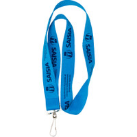 Silkscreened Flat Polyester Lanyard: 1" W X 36" L:1" W x 36" L