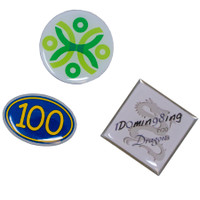 Offset & Screen Printed Lapel Pins: 3/4" W X 3/4" H:3/4" W x 3/4" H