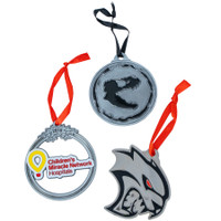 Die Struck Ornaments: 2 1/2" W X 2 1/2" H:2 1/2" W x 2 1/2" H