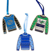 Die Struck Ornaments: 2 1/2" W X 2 1/2" H:2 1/2" W x 2 1/2" H