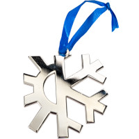 Shiny Zinc Cast Ornament: 2 1/2" W X 2 1/2" H:2 1/2" W x 2 1/2" H