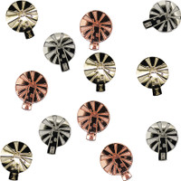 Diestruck Sandblasted Lapel Pins: Copper/Brass 1/2" W X 1/2":Copper/Brass 1/2" W x 1/2" H