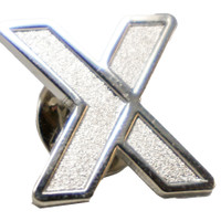 Diestruck Sandblasted Lapel Pins: Iron 3/4" W X 3/4" H:Iron 3/4" W x 3/4" H