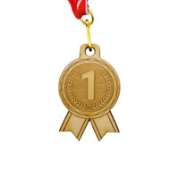 Wood Medals: 2 1/4" W X 2 1/4" H:2 1/4" W x 2 1/4" H
