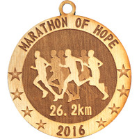 Wood Medals: 2 1/2" W X 2 1/2" H:2 1/2" W x 2 1/2" H