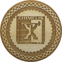 Wood Poker Chips: 1 Side Imprint:1 Side Imprint