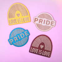 Wood Stickers: 3" W x 3" H