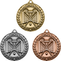 Stock Small Academic & Sports Laurel Medals: Lacrosse:Lacrosse