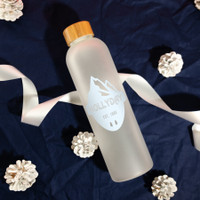 Canton 1000 ml. (33.8 fl. oz.) Glass Bottle With Bamboo Lid