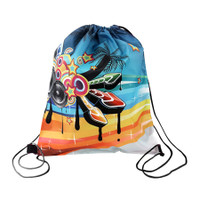 210D Drawstring Bag 2 Sides Full Color Printed: 14" X 17":14" x 17"