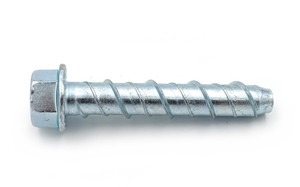 1/2" x 3" Large Diameter Concrete Screws Zinc Plated, 25/Box