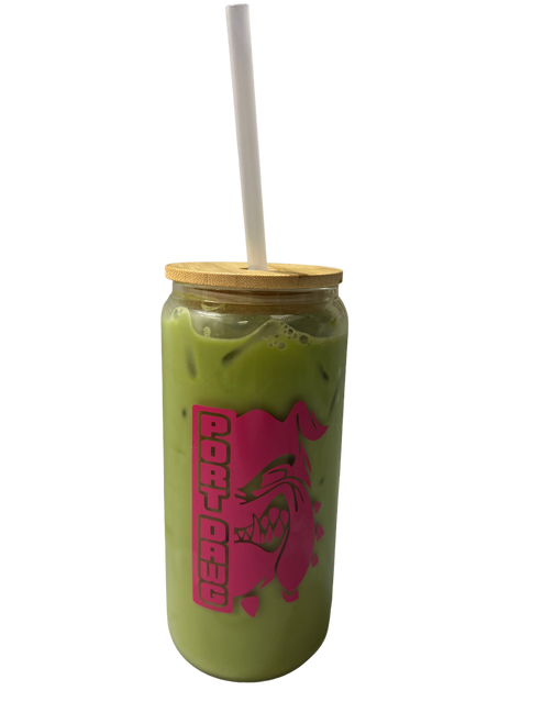 GLASS TUMBLER PORT DAWG - PINK