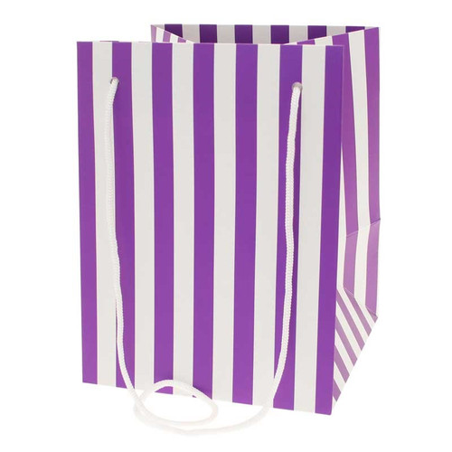 Purple Candy Stripe Gift Bag (19cm x 25cm) Purple Candy Stripe Gift Bag (19cm x 25cm)