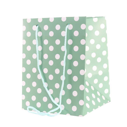 Green Polka Dot Gift Bag (19cm x 25cm) Green Polka Dot Gift Bag (19cm x 25cm)