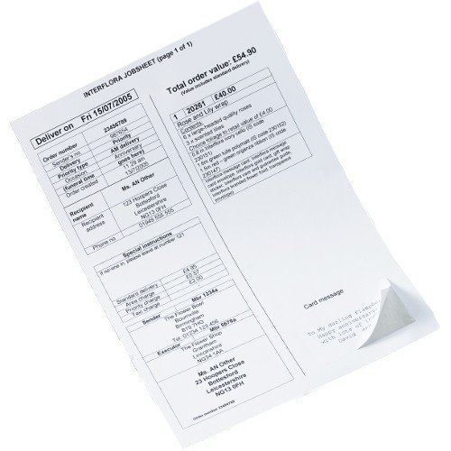 Two-Label Job Sheets PK 1000