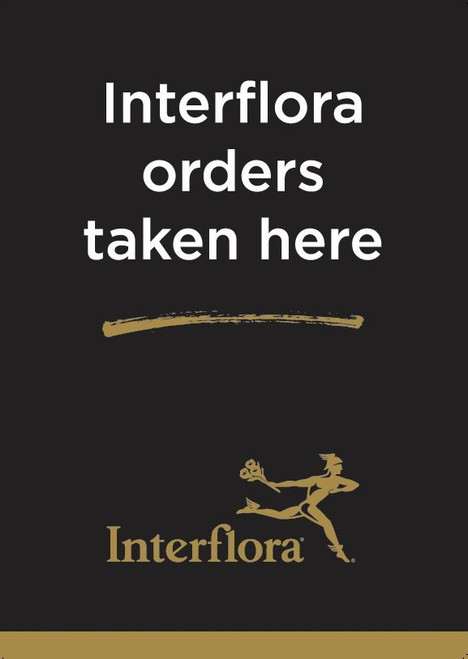 Interflora Orders Taken Here Window Vinyl (A3)