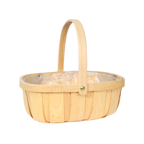 Natural Trug with Folding Handle (24.5cm H x 28cm L x 21cm W)