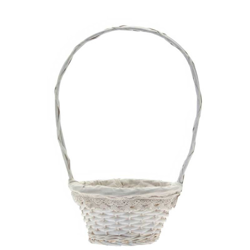 Round Victoria Basket with Handle (27.5cm H x 21cm D)