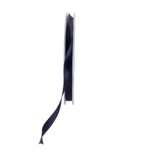 6mm x 20m Navy Blue Double Faced Satin Ribbon