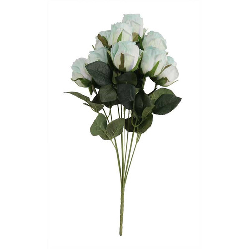 Camelot Rose Bud 9 Heads Light Blue
