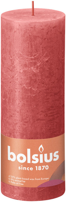 Bolsius Rustic Shine Pillar Candle 190 x 68 - Blossom Pink Bolsius Rustic Shine Pillar Candle 190 x 68 - Blossom Pink
