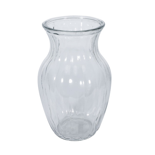 19cm Ribbed Sweetheart  Vase