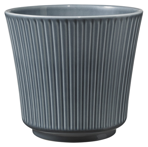 Delphi Ceramic Pot Blue-Gloss (W16 X H14cm)